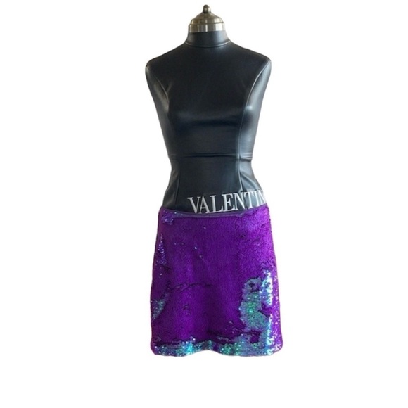 love, Fire Dresses & Skirts - Love Fire purple blue sequins new mini skirt Size M